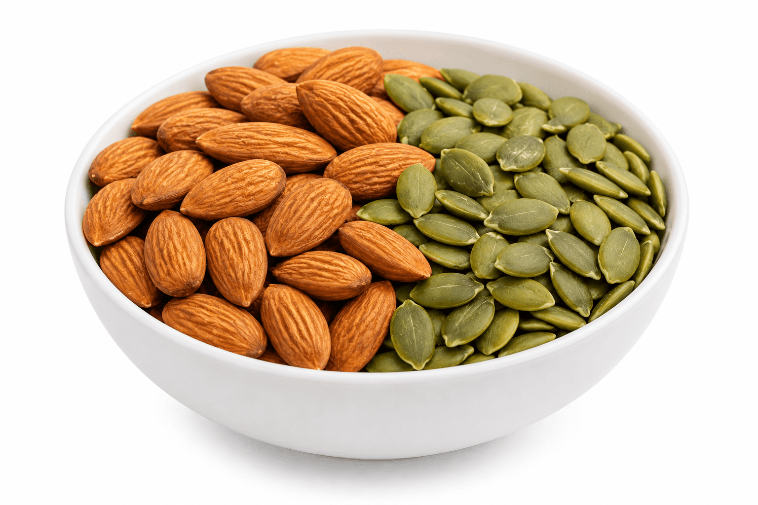 Almonds and pumpkin seeds